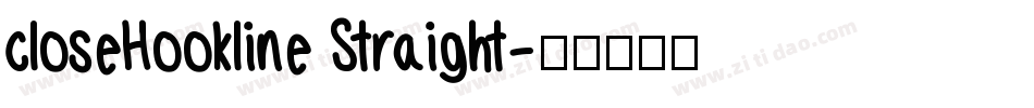 closeHookline Straight字体转换